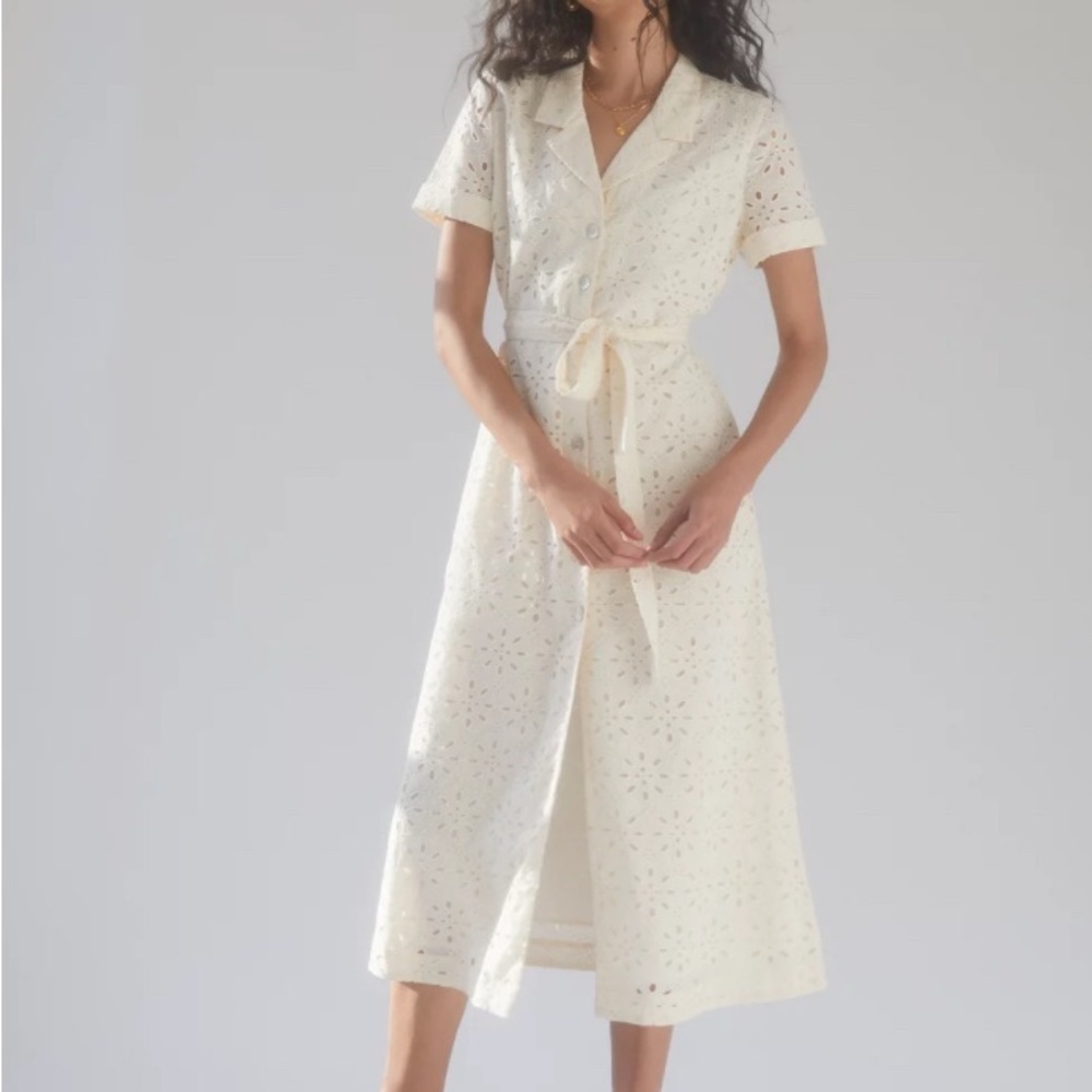 Wilfred Cream Eyelet Dress